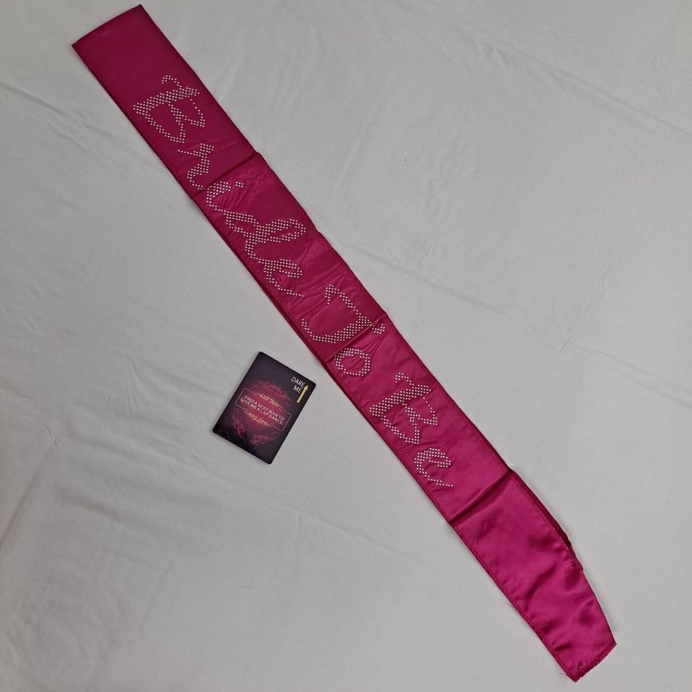 Bride To Be Sash Pink Bling With Date Cards Pack